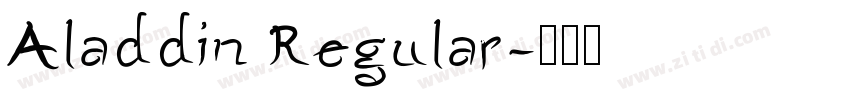 Aladdin Regular字体转换